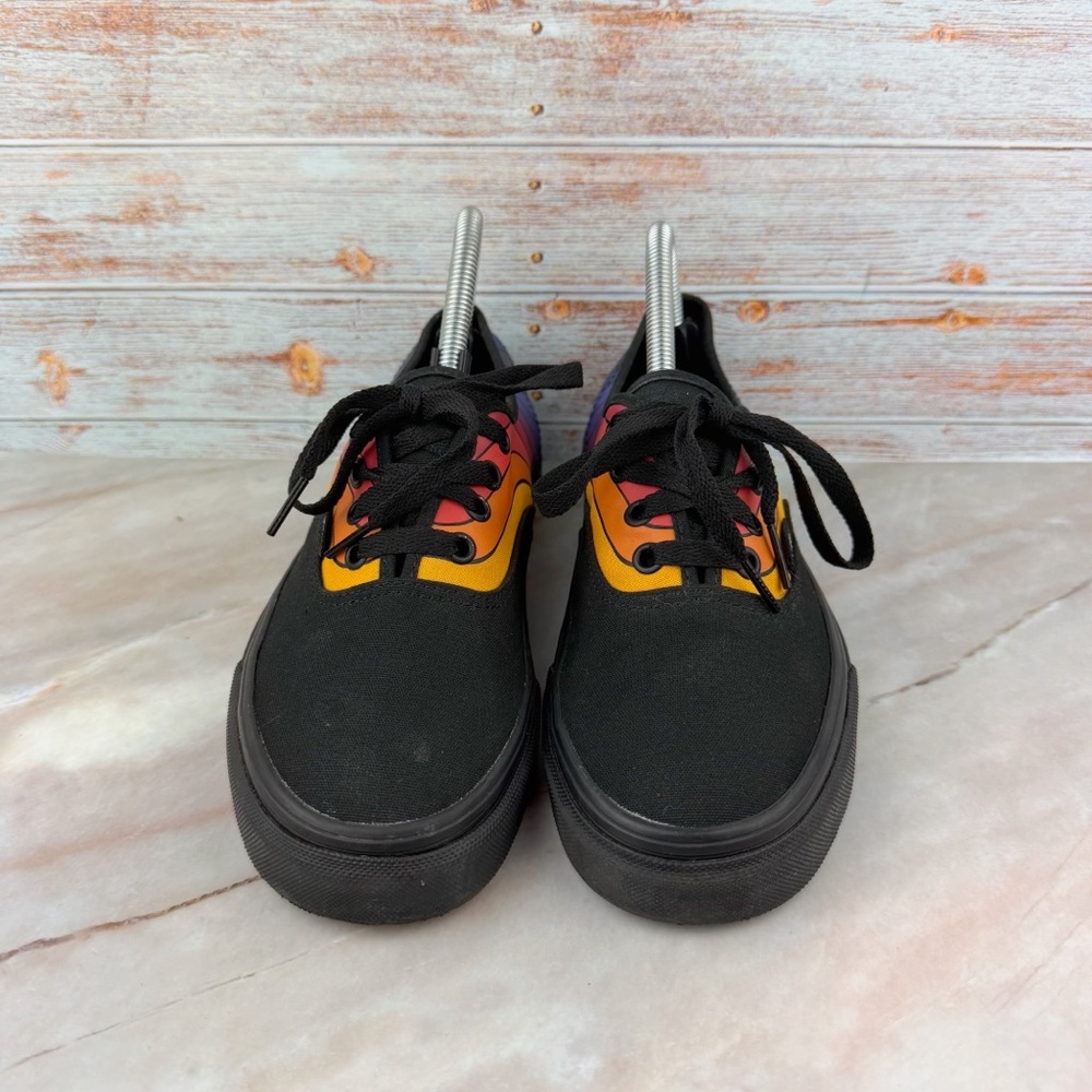 Vans Black lace-up Sneakers with Rainbow Stripes - Picture 3 of 8